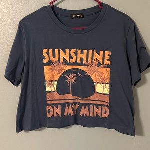 Sunshine on My Mind crop tee
